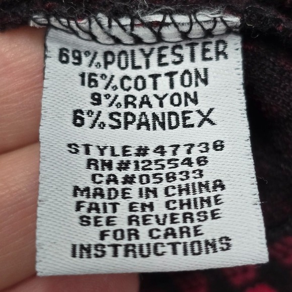 Habitat Sweater Womens Large Red‎ Black Long Sleeve Tunic Cowl Neck Stretch - Picture 6 of 12